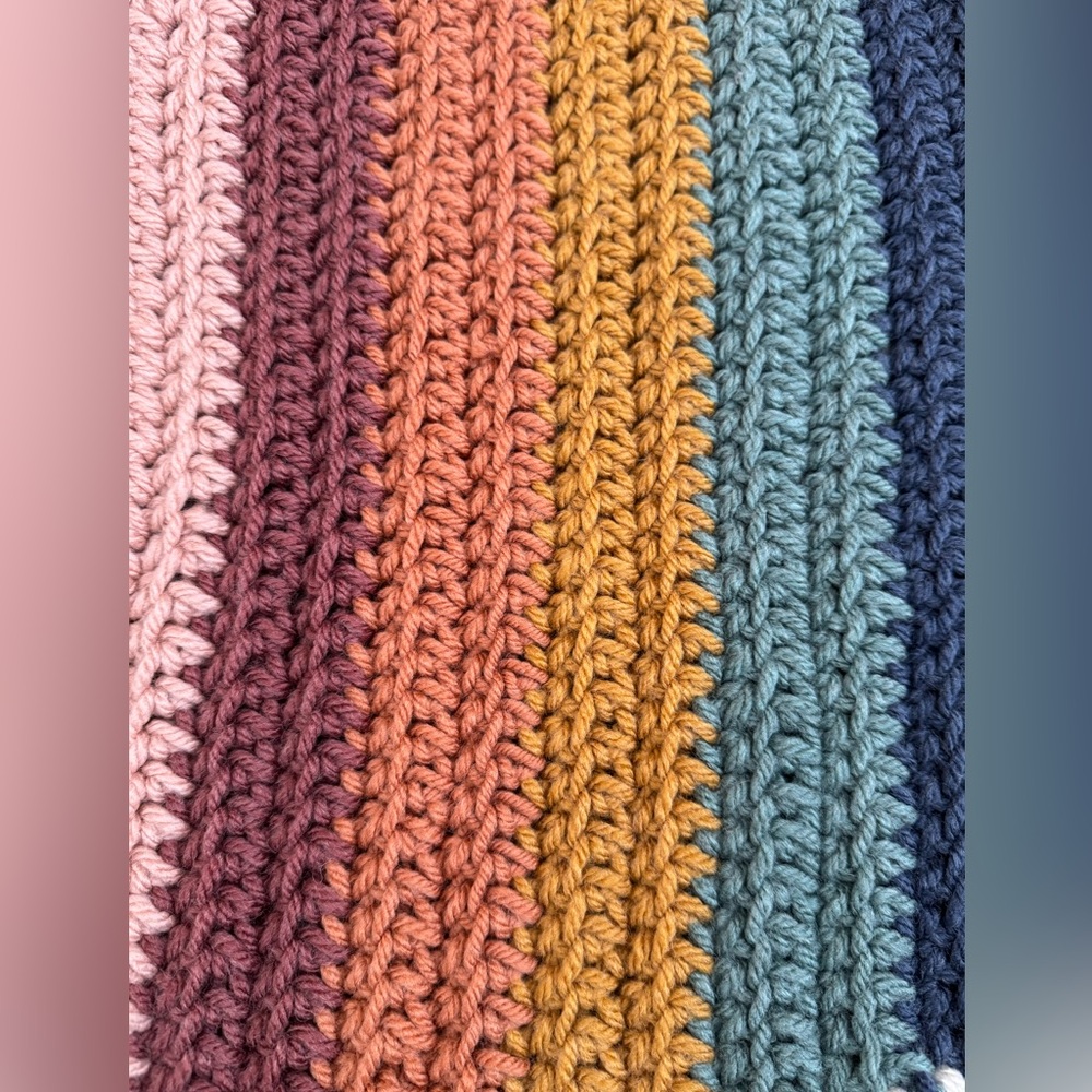 HANDMADE rainbow blanket - Picture 3 of 12